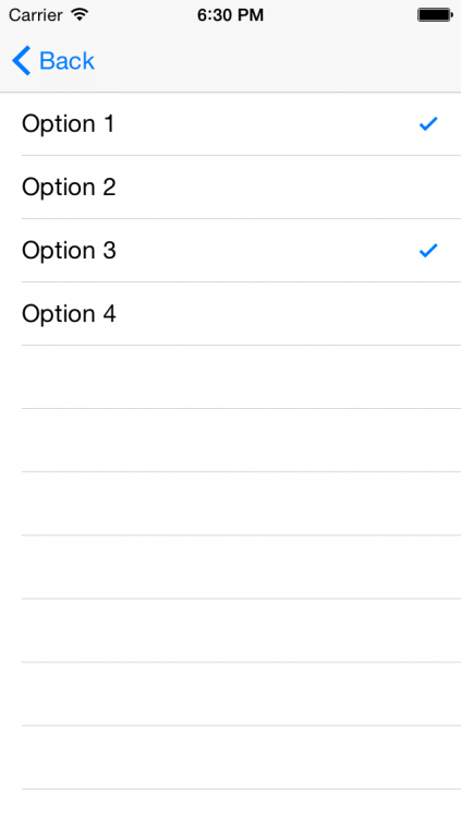 SDItemSelectionField options picker