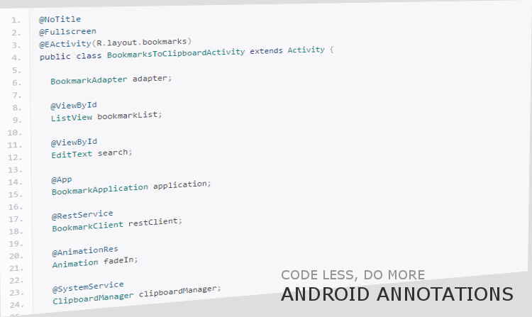 AndroidAnnotations - Code less, Do more - Part 1